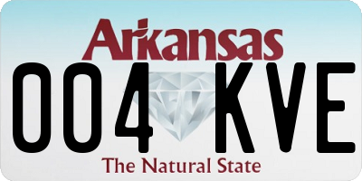 AR license plate 004KVE
