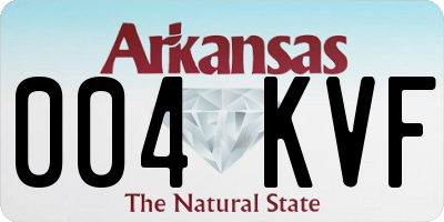 AR license plate 004KVF