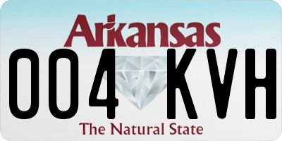 AR license plate 004KVH
