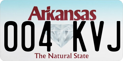 AR license plate 004KVJ