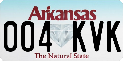 AR license plate 004KVK