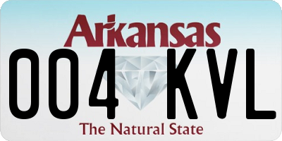 AR license plate 004KVL