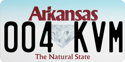 AR license plate 004KVM