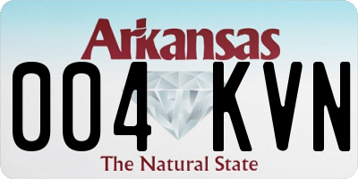 AR license plate 004KVN