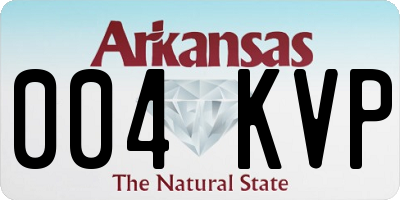 AR license plate 004KVP