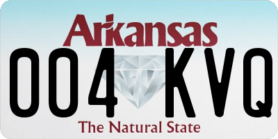 AR license plate 004KVQ