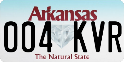 AR license plate 004KVR