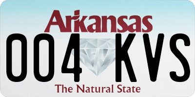 AR license plate 004KVS