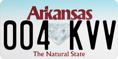 AR license plate 004KVV