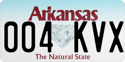 AR license plate 004KVX