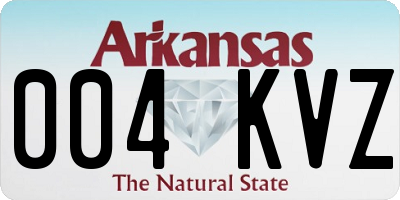 AR license plate 004KVZ