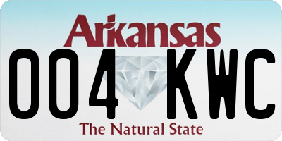 AR license plate 004KWC