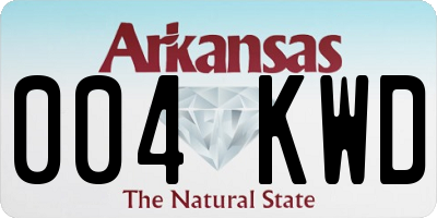 AR license plate 004KWD