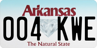 AR license plate 004KWE