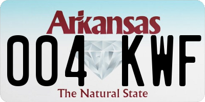 AR license plate 004KWF