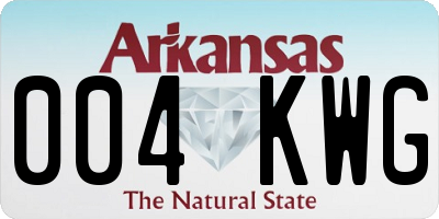 AR license plate 004KWG