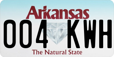 AR license plate 004KWH