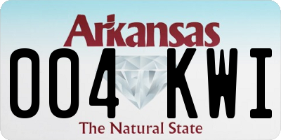 AR license plate 004KWI