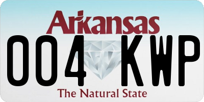 AR license plate 004KWP