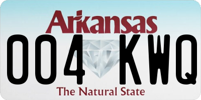 AR license plate 004KWQ