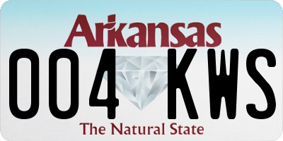 AR license plate 004KWS