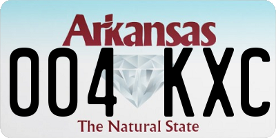 AR license plate 004KXC