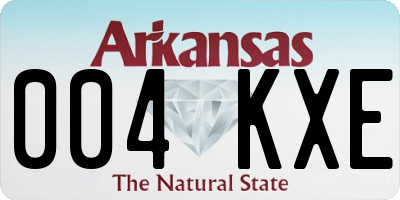 AR license plate 004KXE
