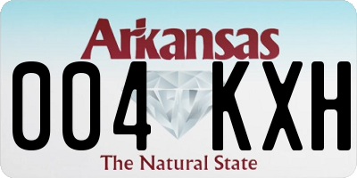 AR license plate 004KXH