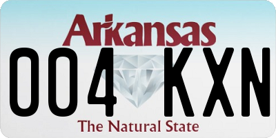 AR license plate 004KXN
