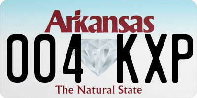 AR license plate 004KXP