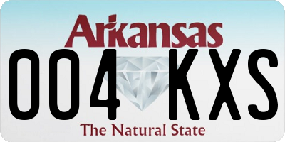 AR license plate 004KXS