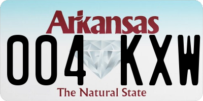 AR license plate 004KXW