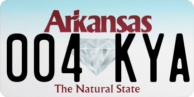 AR license plate 004KYA