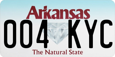 AR license plate 004KYC