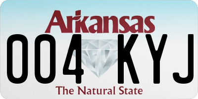 AR license plate 004KYJ