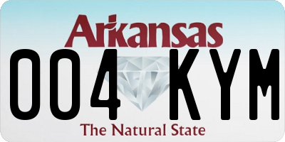 AR license plate 004KYM