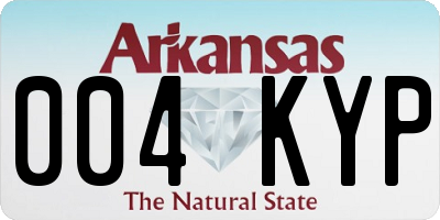 AR license plate 004KYP