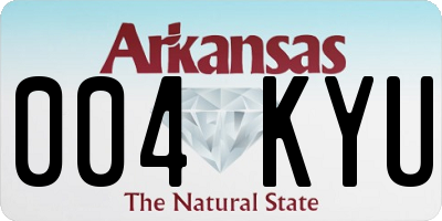 AR license plate 004KYU