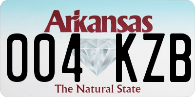 AR license plate 004KZB