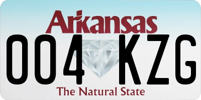 AR license plate 004KZG