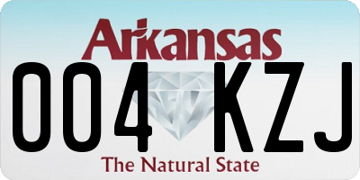 AR license plate 004KZJ