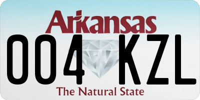 AR license plate 004KZL