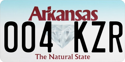 AR license plate 004KZR