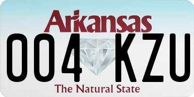 AR license plate 004KZU