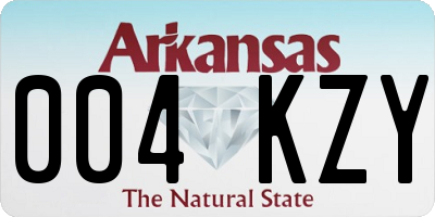 AR license plate 004KZY