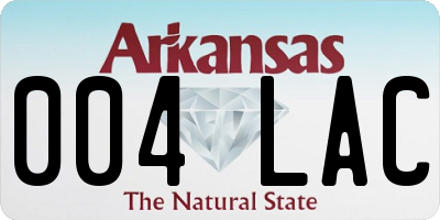 AR license plate 004LAC