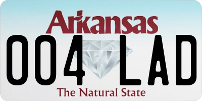 AR license plate 004LAD