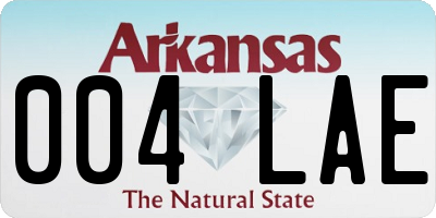 AR license plate 004LAE