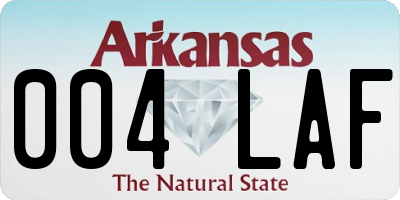 AR license plate 004LAF