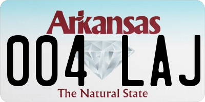 AR license plate 004LAJ